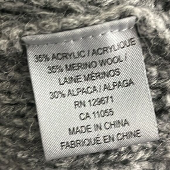 EUC 360 Sweater Salem merino wool Alpaca blend Gray Sweater Sz Med - Picture 8 of 11